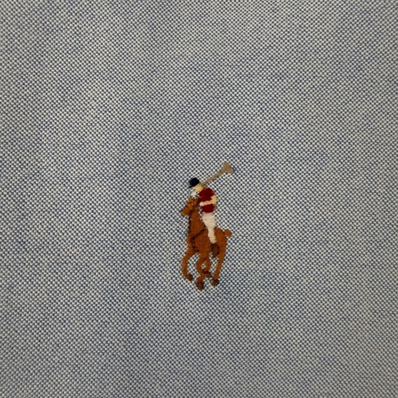 Ralph Lauren Mens Classic Fit Button Down Oxford Shirt Blue Business Preppy XL - Picture 3 of 12